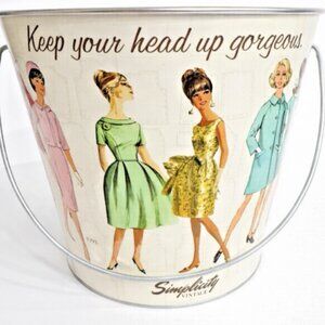 Vintage Simplicity Sewing Patterns Beach Metal Sand Pail Kitschy Mod Retro